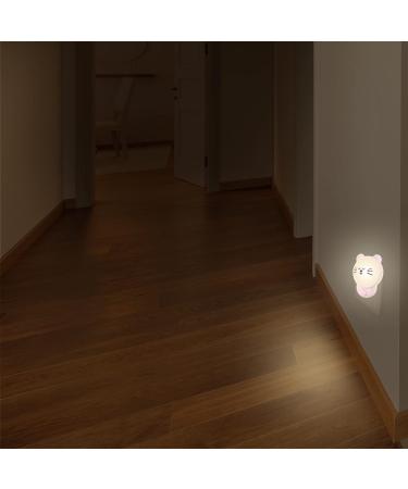 Night Light Baby Socket with Switch - 2 Piece Cat & Bear LED Wall Lamp for Kids - Sleep Aid & Bedroom Decor - Buy Online on GoSupps.com