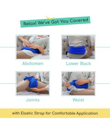 Moist Microwavable Heating Pad for Lower Back and Menstrual Cramps - Natural Heat Pack for Muscles and Joints - Blue Lumbar 1.0 - Buy Online on GoSupps.com