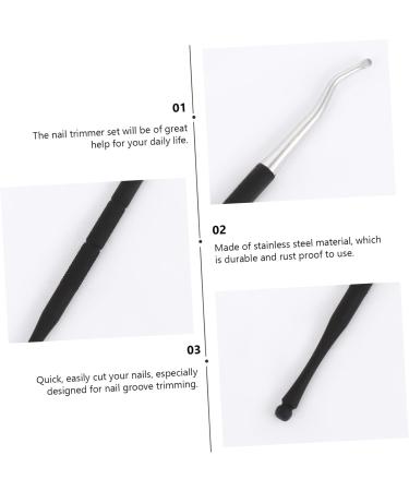 Housoutil 1 Nail Trimming Set Men Toenail Clippers Lip Gloss Nail Clippers Trimmer Specialty Tools Nail Nippers Tool Ladies Suits Stainless Steel Man Pedicure Suite 13X7.8cm Black - Buy Online on GoSupps.com