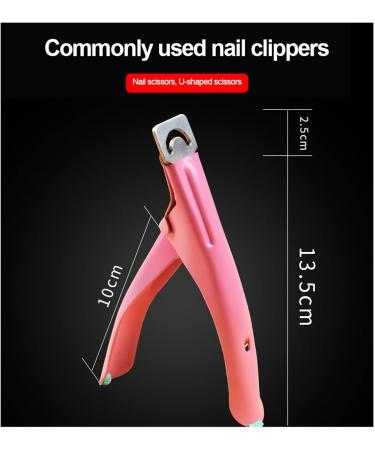 PSGS Pink U-Shaped False Tip Fine-Tuning Manicure Knife Tool Stainless Steel Acrylic Uv Gel False (Color : As Shown) - Buy Online on GoSupps.com