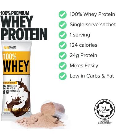 5x Whey Whey Protein 100% - Chocolate (31g) - Buy Online on GoSupps.com