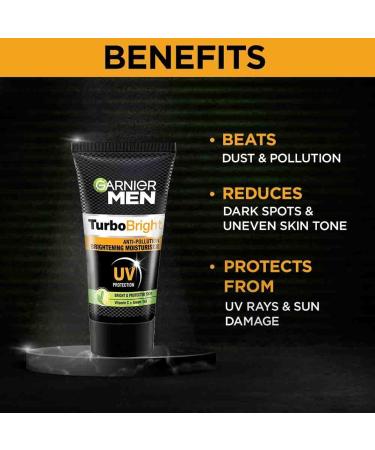 Garnier Men Power White Anti-Pollution Brightening Moisturiser 40g - Skin Brightening & Protection - Buy Online on GoSupps.com