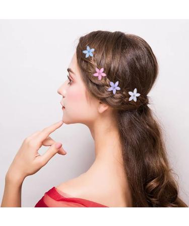 Mini Flower Claw Clips Set - 40pcs Rhinestone Hair Barrettes for Girls - Buy Online on GoSupps.com