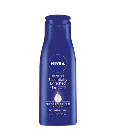 NIVEA Essentially Enriched Body Lotion  48 Hour Moisture For Dry to Very Dry Skin  2.5 Fl Oz