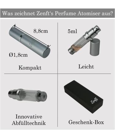 ZENFT Perfume Atomiser Fragrance Made Easy When Travelling Perfume Atomiser with Innovative Design and Easy Filling Your Ideal Companion for Fresh Fragrance Anywhere (Gold) - Buy Online on GoSupps.com