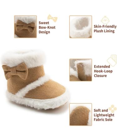 Sonsage Infant Baby Snow Boots - Soft Anti-Skid Sole Ankle Booties, 0-6 Months, Yellow - Buy Online on GoSupps.com