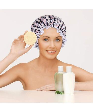 4pcs High Stretch Lined Shower Caps for Long & Short Hair - XL Size - Buy Online on GoSupps.com
