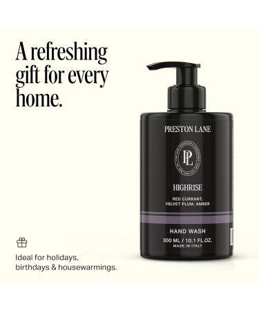 Preston Lane Luxury Hand Wash Highrise Scent | Hydrating and Nourishing Formula with Organic Oils Active Kiwi and Apple Water and Vegetable Glycerin | Gentle Cleansing Vegan and Cruelty Free - Buy Online on GoSupps.com