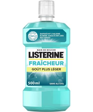 Listerine - Intense Freshness Mouthwash, Menthol, Lighter Taste, Alcohol-Free Mouthwash, 500ml
