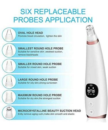 SMSOM Blackhead Remover Vacuum Portable Electric BlackheadRemoval Tools Pore Cleaner Extractor Facial Cleaner 6 Replacement Probes USB Rechargeable (Black) - Buy Online on GoSupps.com