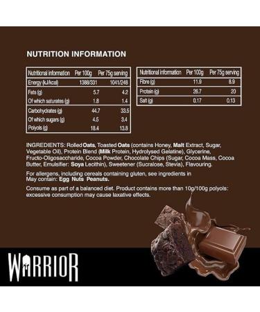 Warrior RAW Brownie Bars 12 x 75g - Buy Online on GoSupps.com