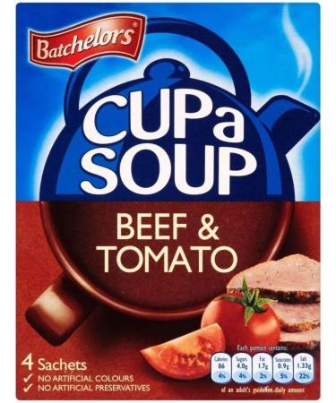  Batchelors Batchelors Cup a Soup Beef & Tomato (4 per pack - 88g) - Pack of 2 - Buy Online on GoSupps.com