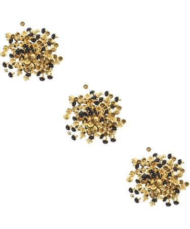 NUOBESTY 150 pcs Studs Rivets Clothing Shoe DIY Crafts Accessories for Spikes Craft Bag Kit Turquoise Rivet 0.9X0.7cmx3pcs Blackx3pcs