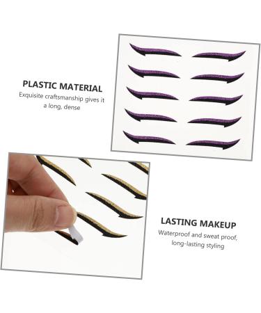  Didiseaon Didiseaon 120 Pairs of Eyeliner Stickers Double Eyelid Stickers Stich Strips Double Eyelid Stickers Eye Shadow Stickers Glitter Eyelid Stickers - Buy Online on GoSupps.com