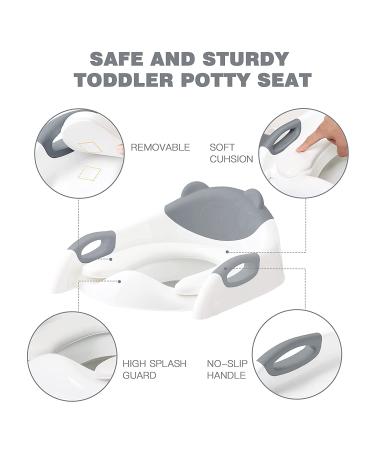 Potty Training Seat with Step Stool Ladder for Toddlers - SKYROKU Comfortable and Safe Potty Seat with Anti-Slip Pads - Grey - Buy Online on GoSupps.com