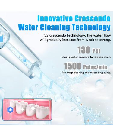 Prabensei Water Flosser - Upgrade 350ML Cordless & Rechargeable IPX7 Waterproof Portable Oral Care for Home & Travel - Buy Online on GoSupps.com