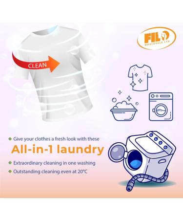 Filo Non Bio Washing Powder 10kg - Gentle Hypoallergenic Non-Bio Laundry Detergent - Big Value Pack for 500 Washes - Non Biological Stain Remover - Skin Friendly Non Toxic Laundry Cleaner - Buy Online on GoSupps.com
