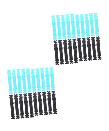 Beaupretty 40 STK mask to fall down Mask tape with clip Extension hooks for ears adjustable mask strap buckle Face masking hooks.
