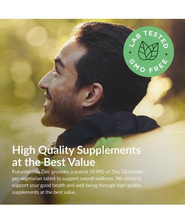 Futurebiotics Zinc 50 MG High Potency 1 Year Supply - Non-GMO 360 Vegetarian Tablets - Buy Online on GoSupps.com