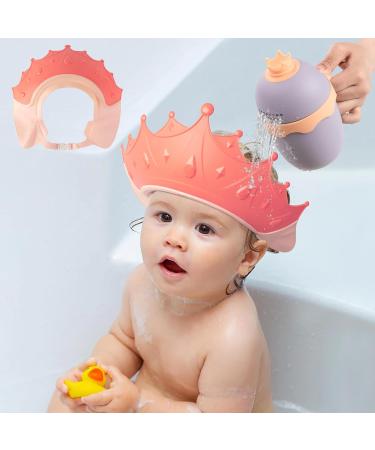 FUNUPUP Baby Shower Cap - Adjustable Toddler Hair Washing Shield & Rinse Cup - Crown Pink Design - Bathing Visor for Kids - Buy Online on GoSupps.com