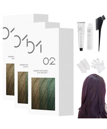 Cr me Colorante Douce Faire Soi-m me 200 Ml Coloration Permanente Brillance Naturelle Formule Douce Pour Tous Types De Cheveux Application Facile Domicile (A66 - Violet fonc 3)