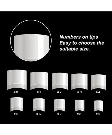 TOEDO French Short Acrylic Nail Tips 1000PCS Half Cover False Nails - Natural Style for DIY Nail Art - Nail Salon Quality - With Storage Box - Buy Online on GoSupps.com