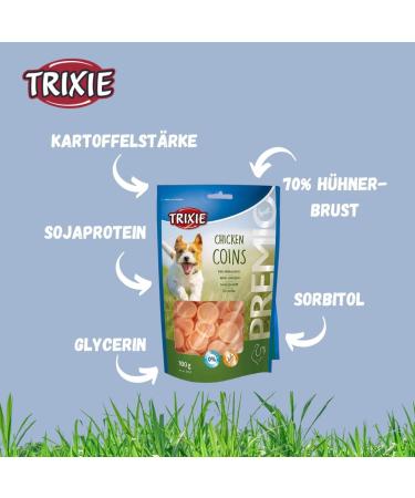 Trixie Premio Dog Chicken Coins 100g | Gluten-Free Grain-Free Treats for Training & Rewards | Assorted Duckies 20g (5 Pack) - Premium Dog Treats - Buy Online on GoSupps.com