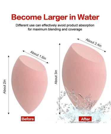 3pcs Beauty Makeup Sponges Set for Dry & Wet Use - Foundation Blending Sponge for Concealer Blush Powder - Multi-colored A - Buy Online on GoSupps.com