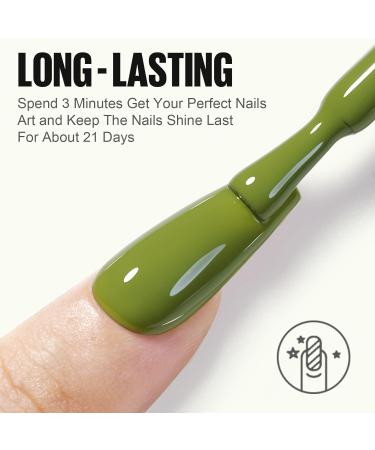 TOMICCA Gel Nail Polish Set - White, Olive Green & Dark Green Colors - Soak Off UV LED Gel Kit for Manicure - Salon Quality at Home - 4x8ML - A116024 - Buy Online on GoSupps.com