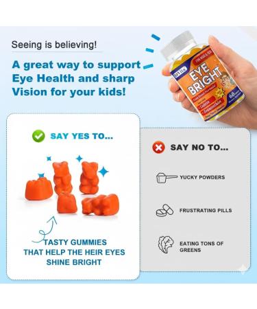 ROVita Lutein Zeaxanthin Gummies for Kids & Teens Eye Nutrient Gummies with 10mg Lutein & 2mg Zeaxanthin Vegan Non-GMO Mango Flavor 60 Gummies - Buy Online on GoSupps.com