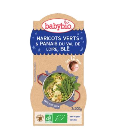 Babybio nuage de panais haricots verts bl bols de 2x200g
