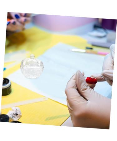 PRETYZOOM Glass Jar Wedding Decor Manicure Nail Dish Cup Dappen Dish Acrylic Nail Tools Nail Art Liquid Holder Nail Dish Bowl with Lids Nail Cups with Lids Nail Powder Glass Candy - Buy Online on GoSupps.com