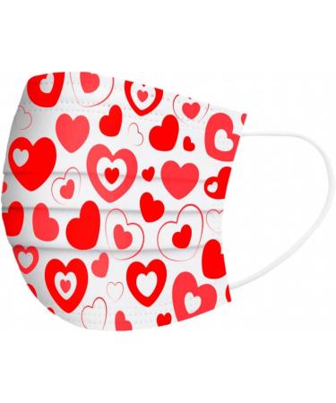 Valentine's Day Mask Set for Couples - 10 Heart Print Masks | Donasty Love Protection Gear - Buy Online on GoSupps.com
