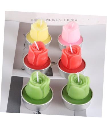 LIFKICH 12pcs Home D cor Tea Lights Candles Wedding Decoration Valentine Candle Tealight Candles Home Decor Baby Showers Candles Decorative Candles for Valentine's Day Rose Proposal Red Red 4*3.5cm - Buy Online on GoSupps.com