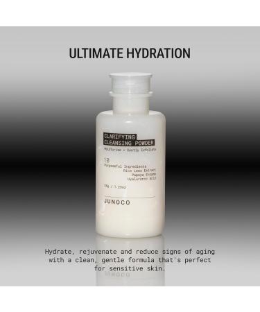 JUNO & Co. JADE Clarifying Cleansing Powder Refillable Enzyme Face Cleanser Gentle Exfoliating Powder-to-Foam Cleanser with Rice & Papaya Enzymes For Smooth Hydrated Skin 35g Refillable Main Container - Buy Online on GoSupps.com