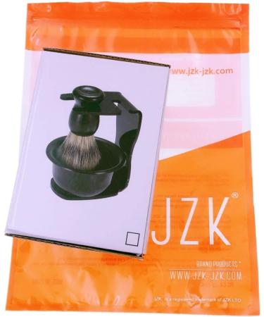JZK 3 in 1 Razor Brush Kit - Men's Shaving Tool Set with Razor Frame Soap Shell & Hair Brush for Ultimate Grooming - Buy Online on GoSupps.com