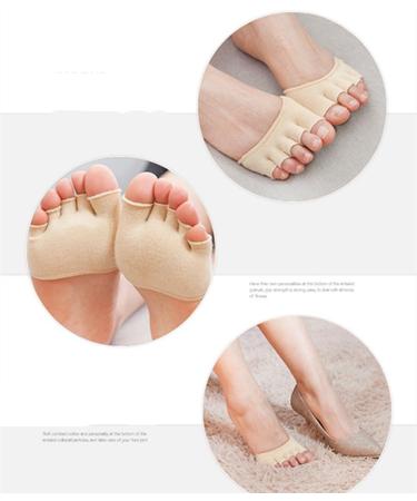 3 Pairs Cotton Half Insoles - Metatarsal Support & Cushion for Sore Feet | Comfortable Toe Socks for All-Day Relief - Buy Online on GoSupps.com