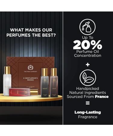 The Man-Company Specially Curated Perfume Spray Gift Set For Men - 4X20Ml A Gentleman's Moods Premium Long-Lasting Luxury Eau De Parfum Night For Date Blanc For Office Fire For Party Oud For Outing. - Buy Online on GoSupps.com