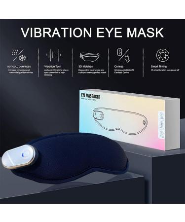 Heated Eye Mask with Vibration | Cordless Rechargeable Massager for Dry Eyes Puffiness & Blepharitis Relief - Buy Online on GoSupps.com