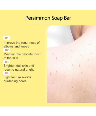 Pain de savon au kaki d odorant naturel pour le corps claircissant parfum frais unifiant le teint nettoyant et hydratant en profondeur nourrissant et anti-odeurs pour femmes et hommes. (1pcs) - Buy Online on GoSupps.com