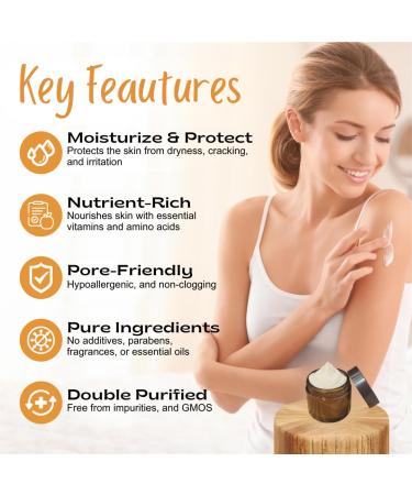 Handmade Tallow & Honey Skin Balm | 100% Grass-Fed Tallow & Raw Honey | All-Purpose Moisturizer for Sensitive Skin | 2 fl. oz. (Unscented - Buy Online on GoSupps.com