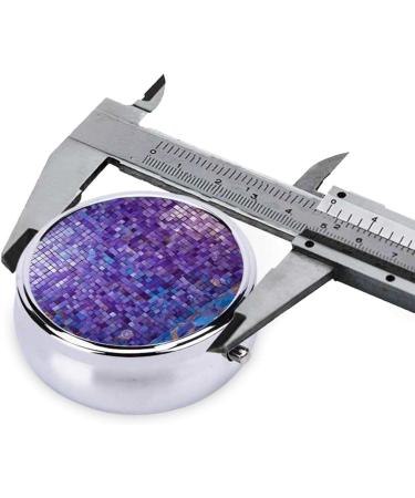 Turquoise Pattern Mini Round Pill Box | 3 Compartment Organizer for Travel & Home | Portable Medicine Case - Buy Online on GoSupps.com