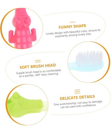 Healeeved 16 Stk Small Krokodil Toothbrush for Toddlers | Children's Cartoon Toothbrush for Ages 2-4 | Massaging Cleaning Brush - Buy Online on GoSupps.com