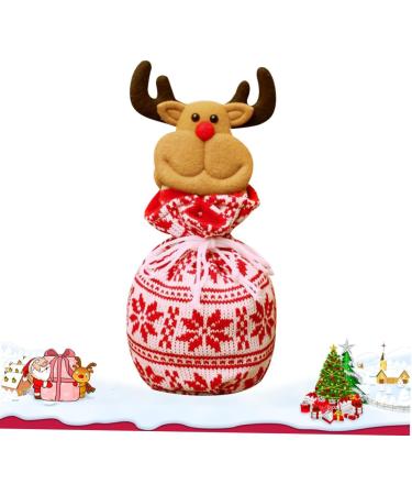 Abaodam Dining Table Decor 1pc Cookie Knitted Doll Portable Reindeer Elk Christmas Holiday Party Bags Bag Draw Candy Hanging - Buy Online on GoSupps.com