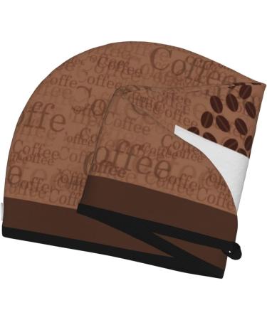 Hair Towel Wrap - Quick Drying Hair Turban with Button | Coffee Cafe Cup Design - Buy Online on GoSupps.com