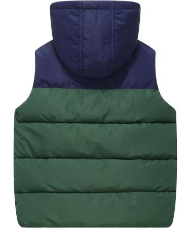 Happy Cherry Kids Winter Puffer Vest Jacket - Lightweight & Water Resistant Hoodie Gilet for Boys & Girls, Windproof Down Vest - 6-7 Years, Green - Buy Online on GoSupps.com