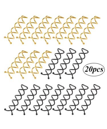 Csirnto 20-Pack Metal Spiral Hair Pins | Styling Clips & Needles for Perfect Hair Updos - Buy Online on GoSupps.com