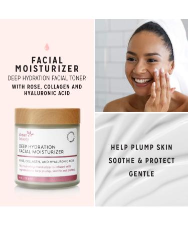 Hydrating Face Moisturizer with Hyaluronic Acid, Rose & Collagen | Deeply Moisturize, Strengthen & Plump Skin | Reduce Fine Lines & Wrinkles | 4 oz - Made in USA - Buy Online on GoSupps.com