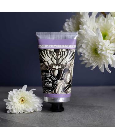 The English Soap Company Royal Botanical Gardens Kew Hand Cream Moisturising Hand Cream for Men and Women Geranium & Basil Scent 75ml - Buy Online on GoSupps.com