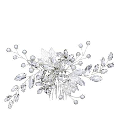 Beaupretty Crystal Headpiece Bride Headpieces for Wedding Bridal Headpiece Insert Comb Women Hairpins Lenceria De Mujer Diamond Headpiece Women Headwear Pearl Hair Grace Women's Accessories